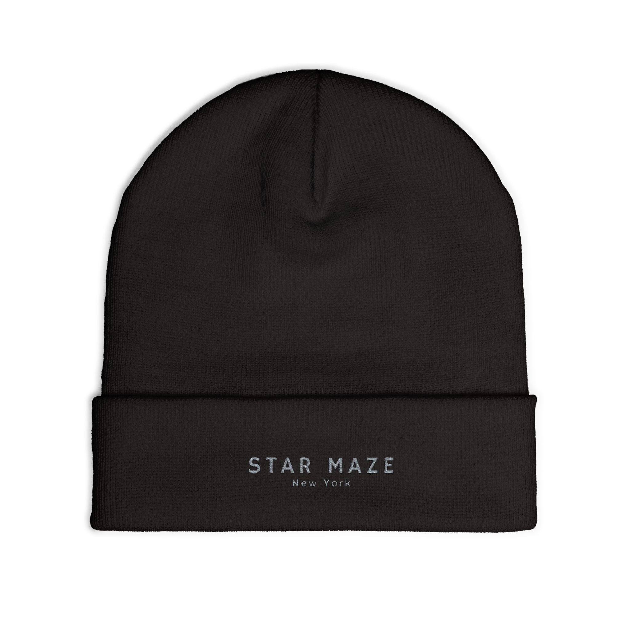 Star Maze NY Knit Beanie (Embroidered)