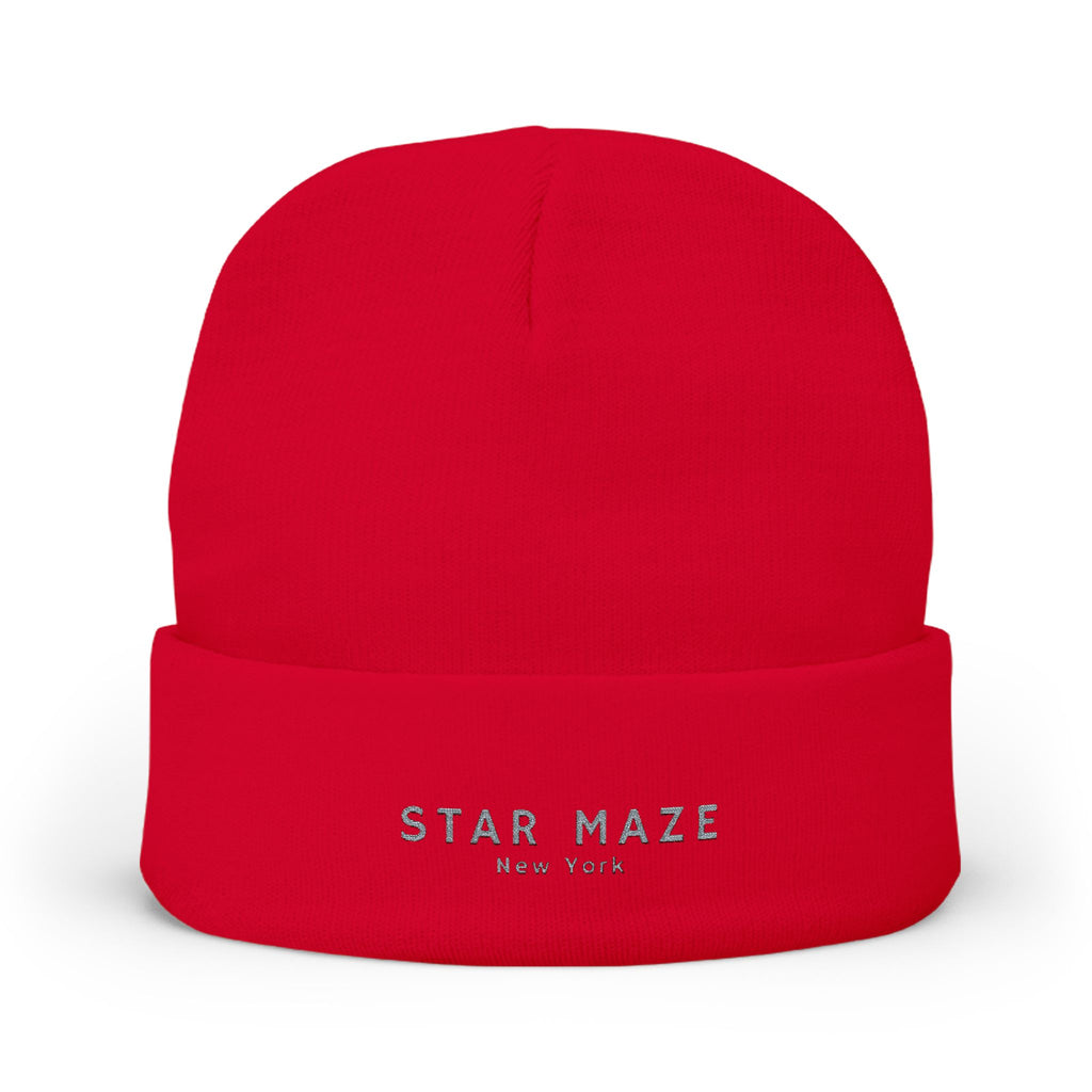 Star Maze NY Knit Beanie (Embroidered)