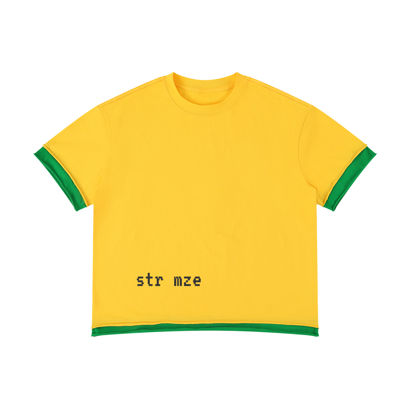 Unisex Boxy Color Block T-Shirt