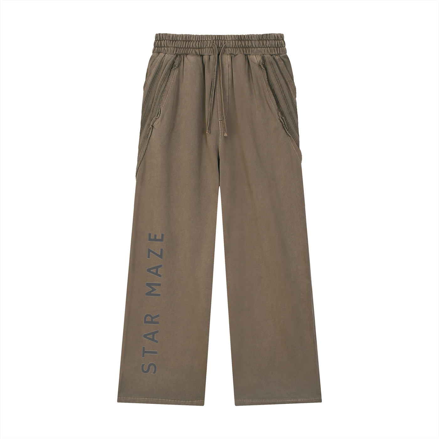 Snow Washed Tape Raw Edge Sweatpants