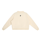 Essential Fleece Mock-Neck Crew Sweatshirt