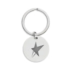 Star Maze stainless Steel Round Keychain (Engraved)