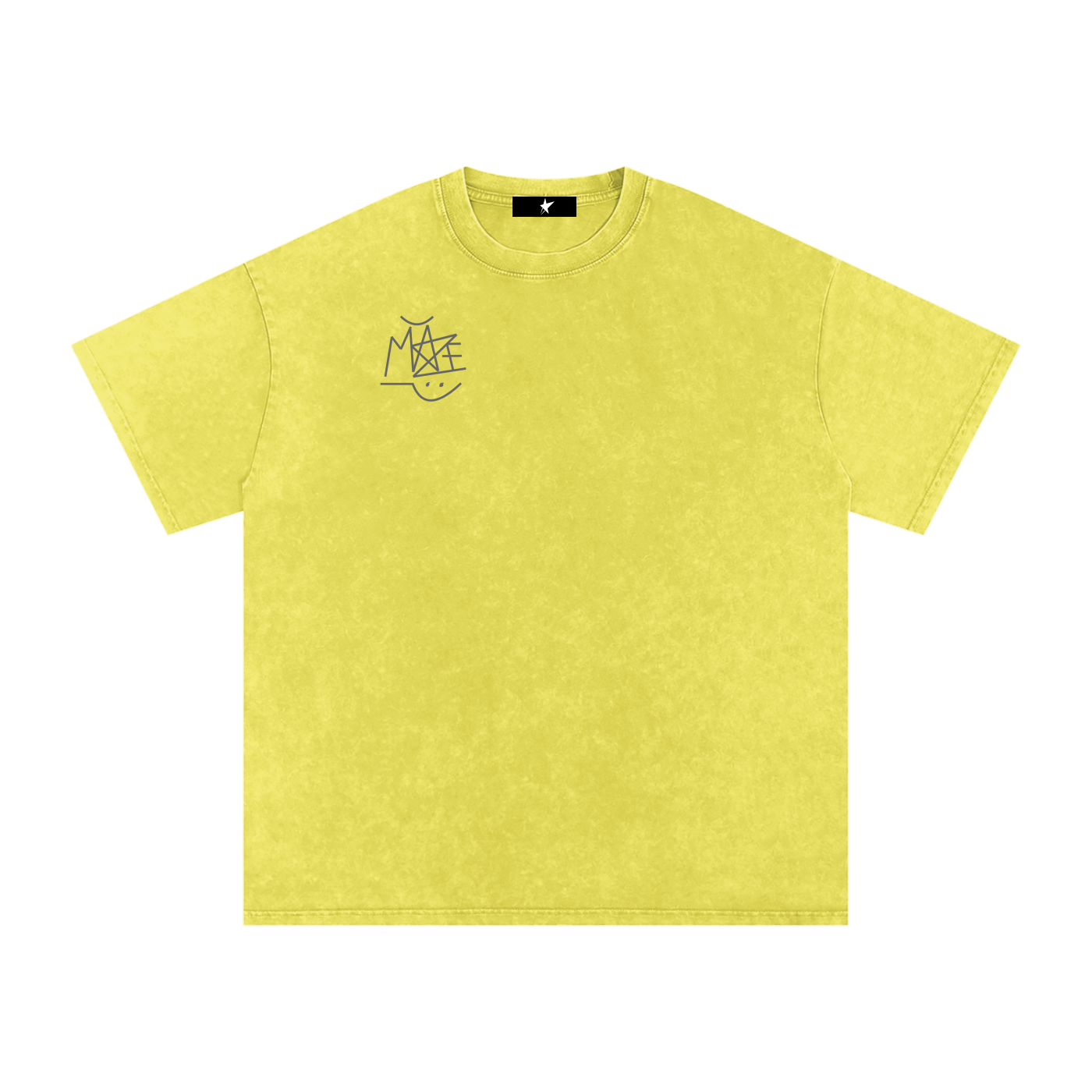 " Graffiti Tag " Snow Washed Oversized Cotton T-Shirt