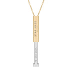 Star Maze 18k gold coated Hidden Message Bar Necklace (Engraved)