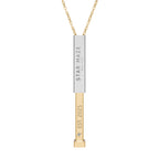 Star Maze 18k gold coated Hidden Message Bar Necklace (Engraved)
