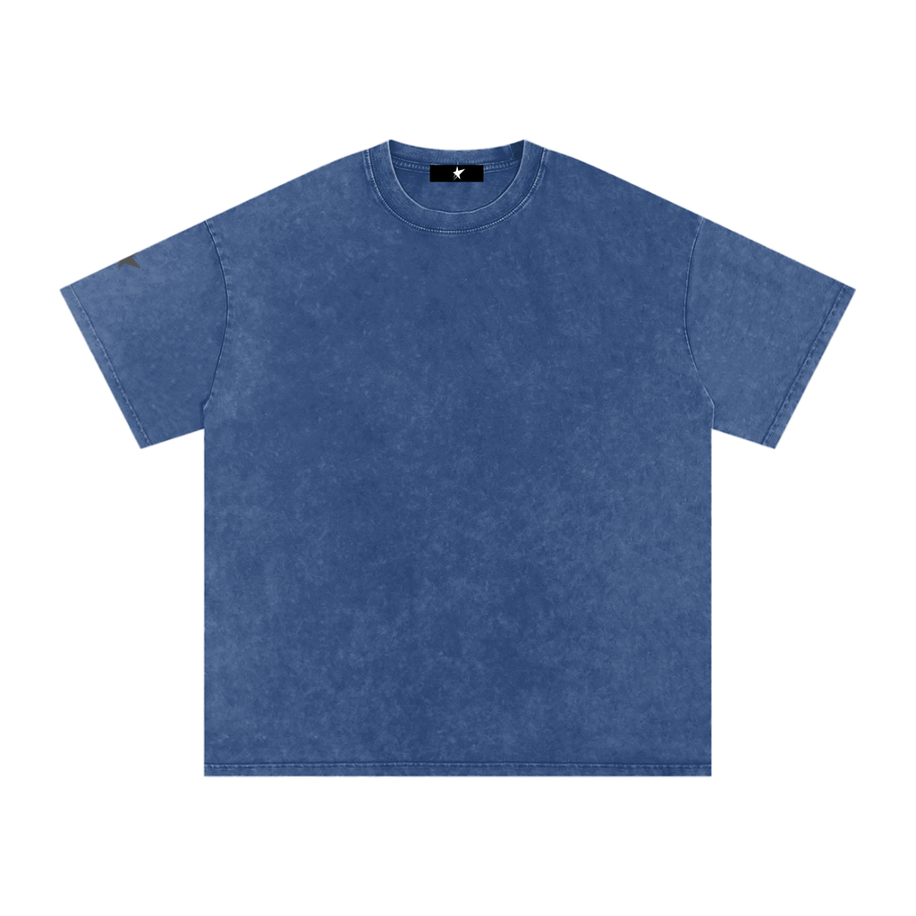 Snow Washed Oversized Cotton T-Shirt