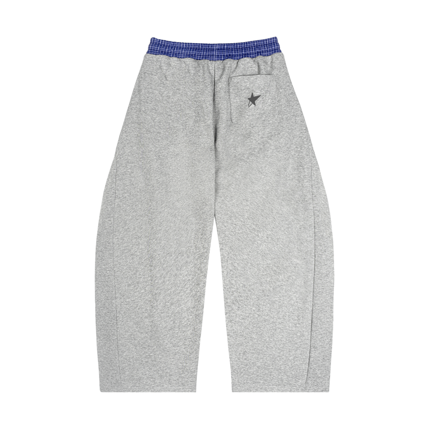 Plaid Waistband Barrel Sweatpants
