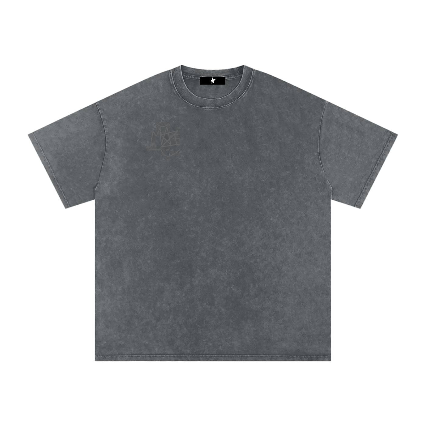 " Graffiti Tag " Snow Washed Oversized Cotton T-Shirt