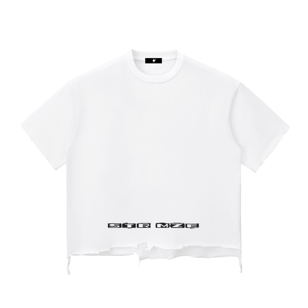 Snow Wash Raw-Hem Boxy T-shirt
