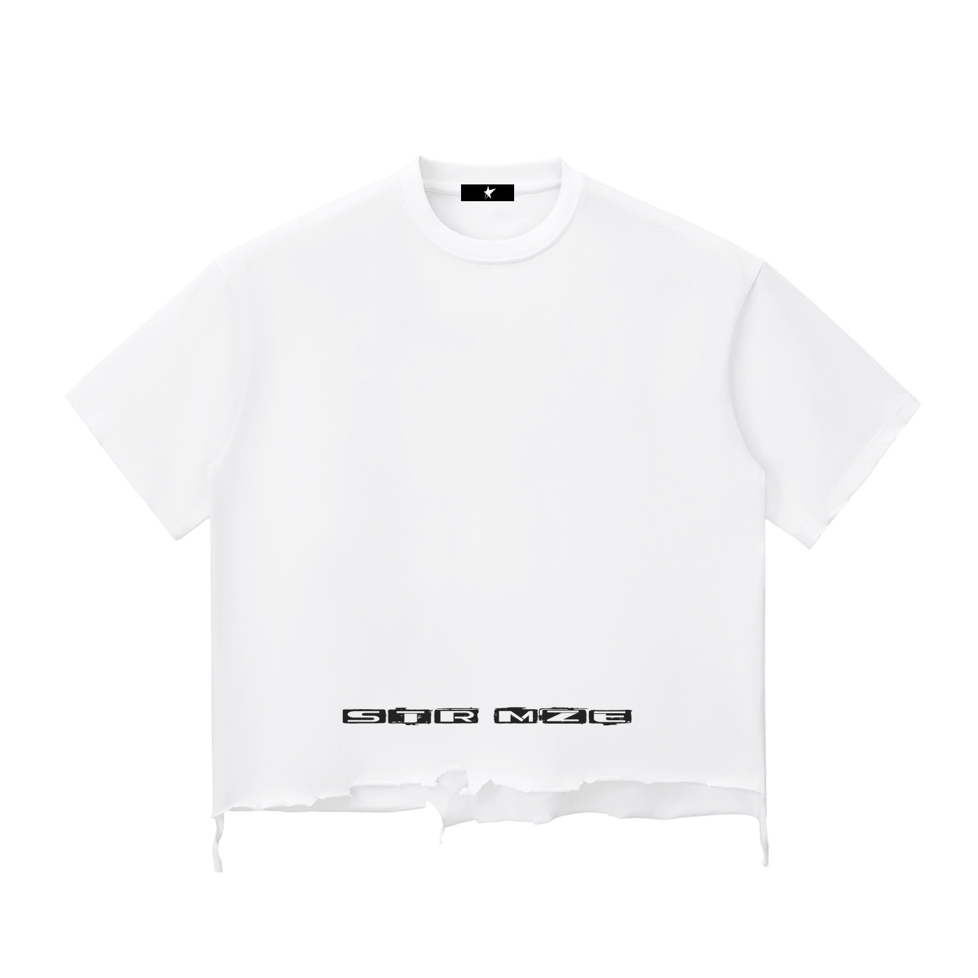 Snow Wash Raw-Hem Boxy T-shirt