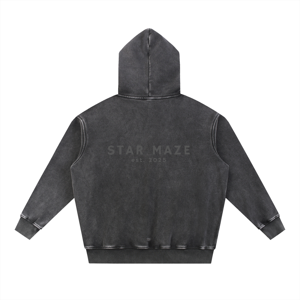 Snow Wash Fleece Oversize Hoodie