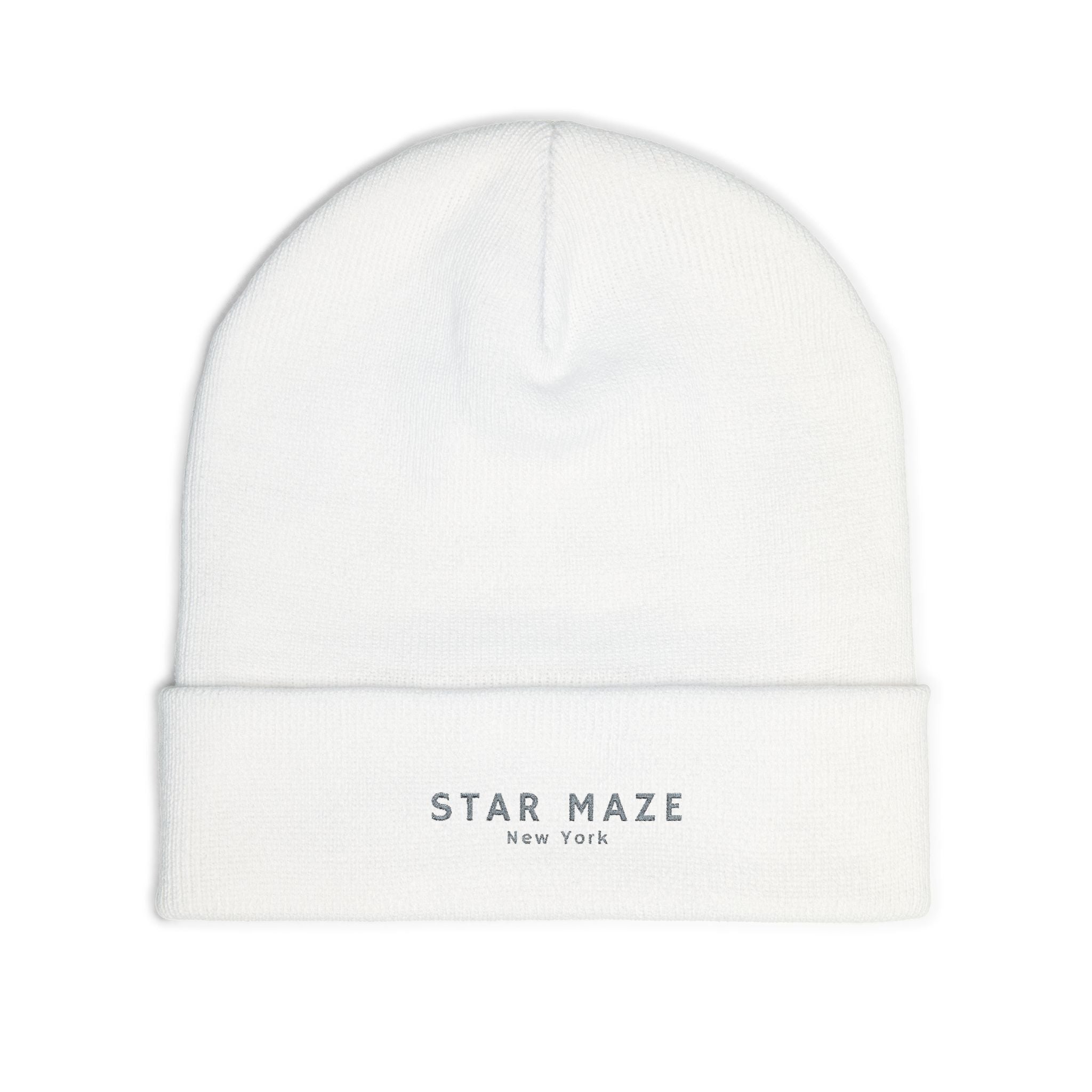 Star Maze NY Knit Beanie (Embroidered)