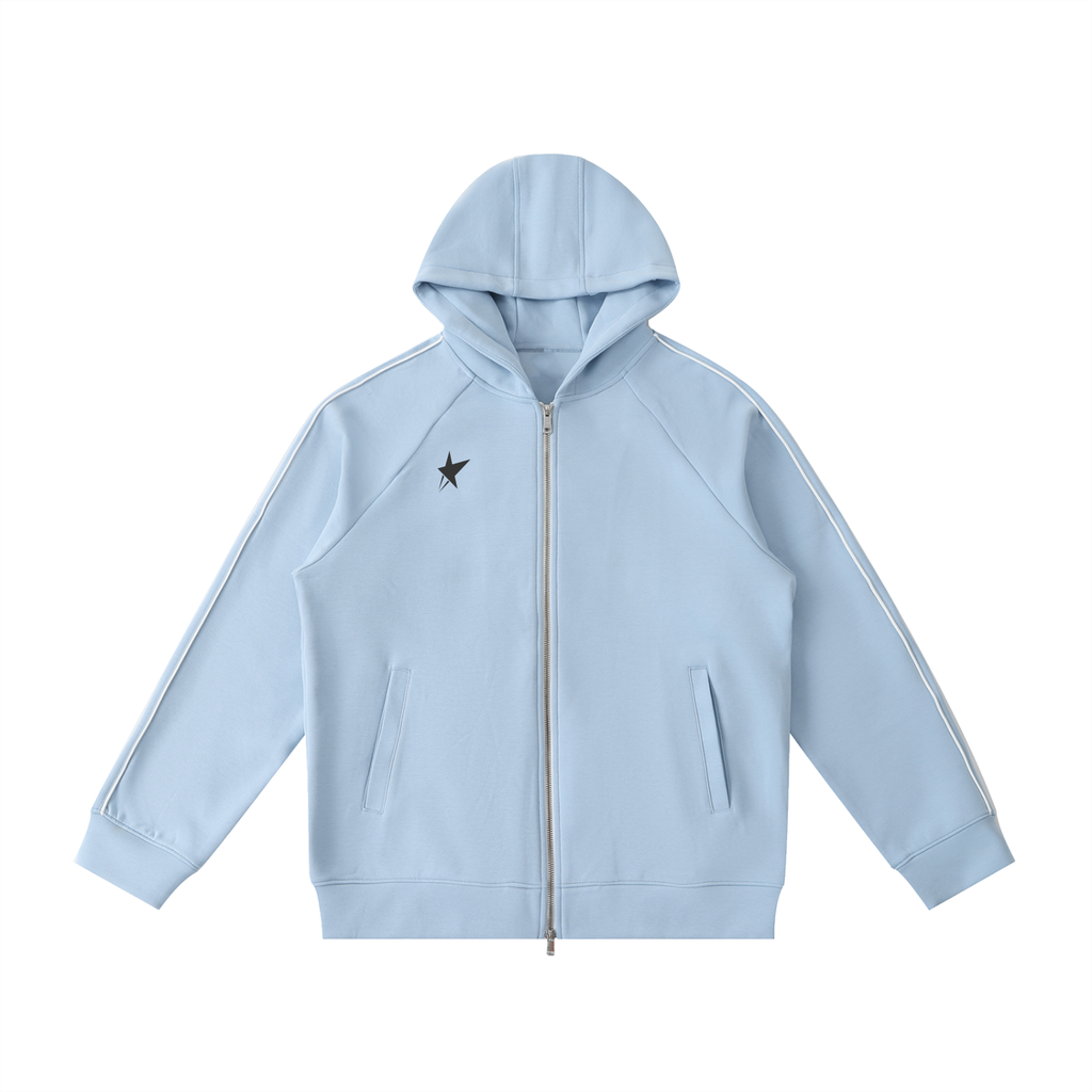 Heavyweight Raglan Sleeve Zip Hoodie