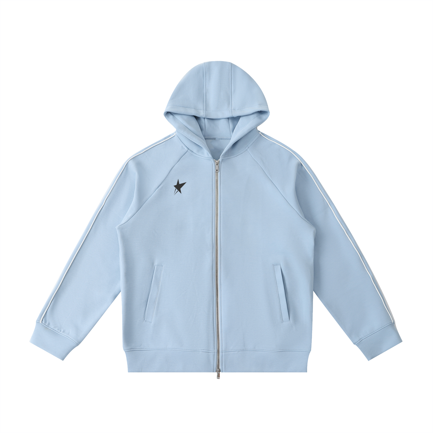 Heavyweight Raglan Sleeve Zip Hoodie