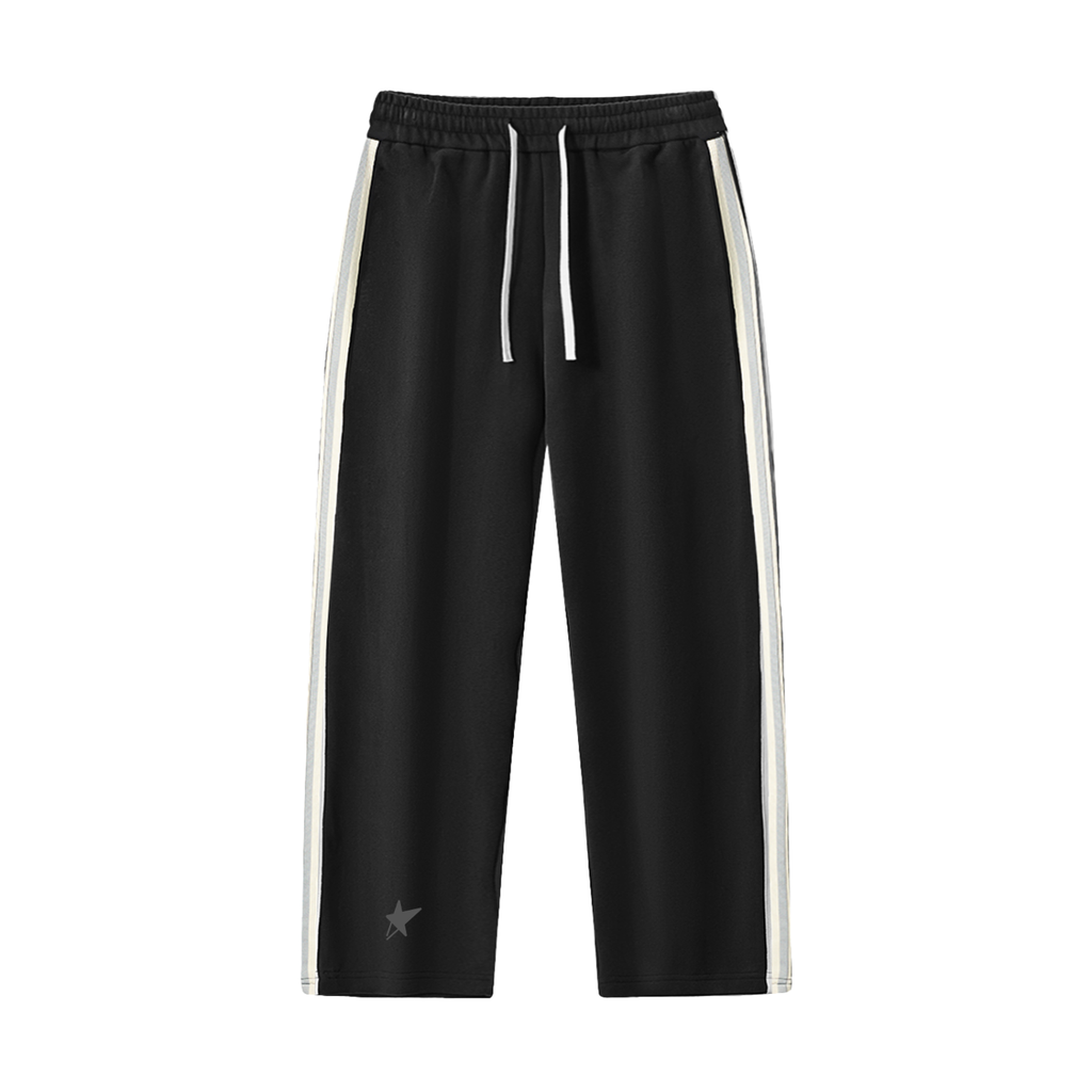 Contrast Side-Stripe Straight-Leg  Pants