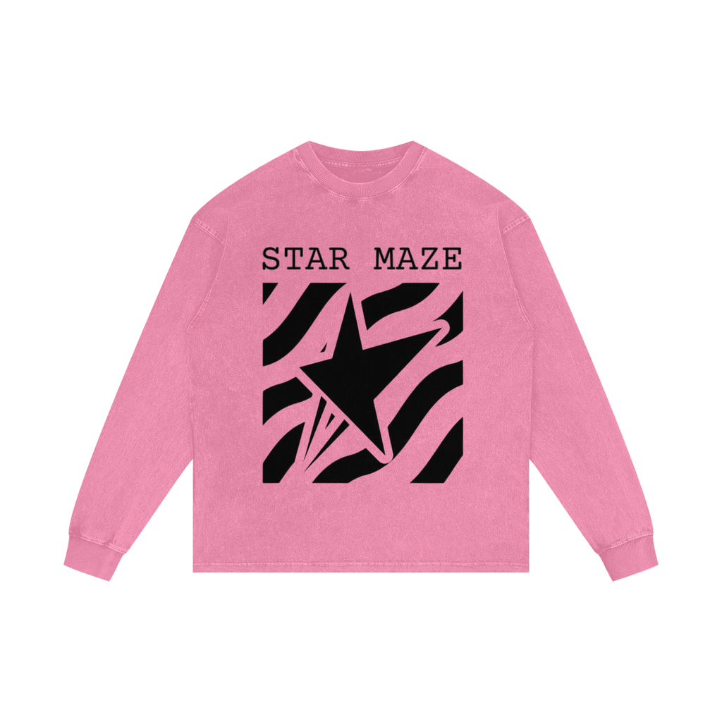 Acid Wash Oversize Long Sleeve T-Shirt