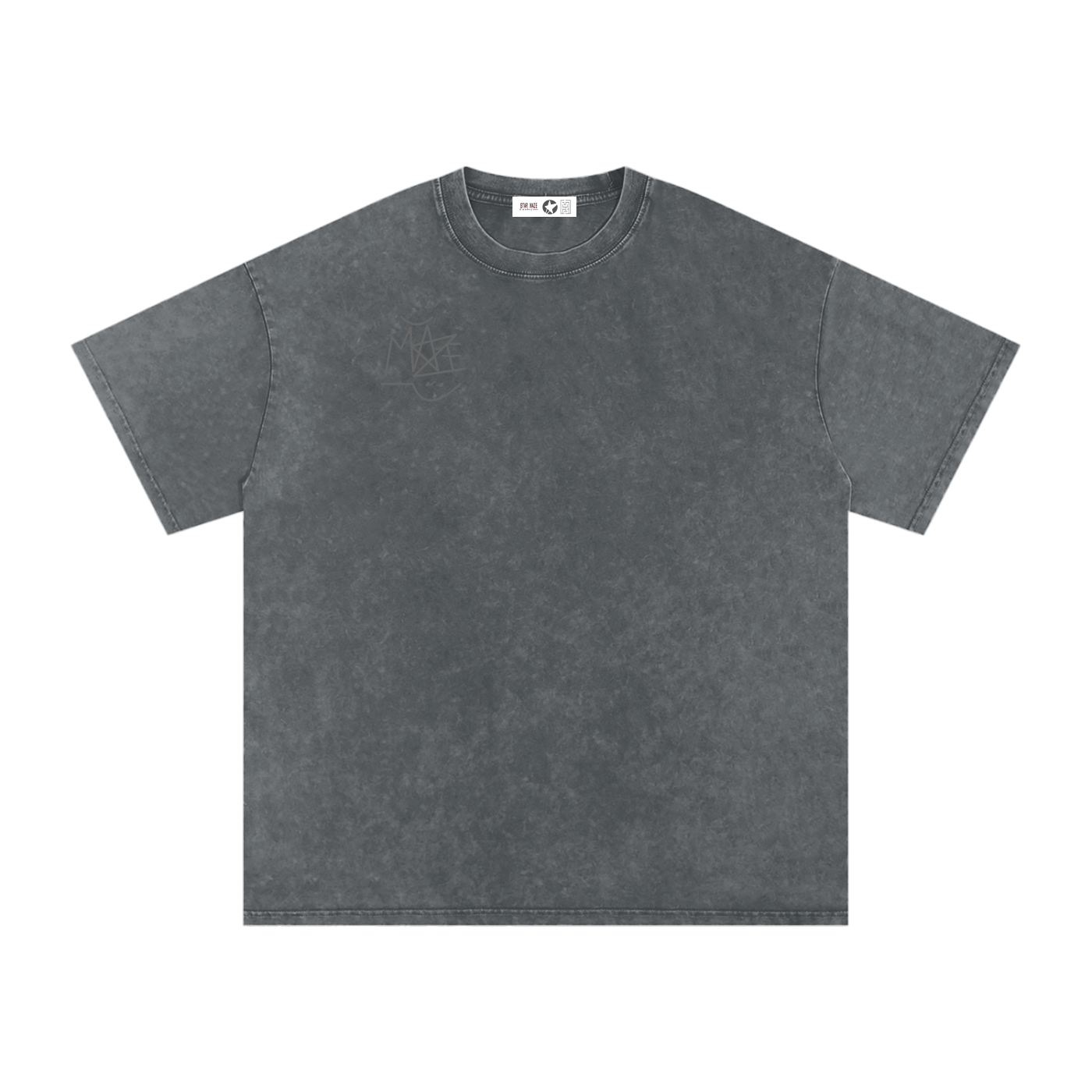 Snow Washed Oversized Cotton T-Shirt