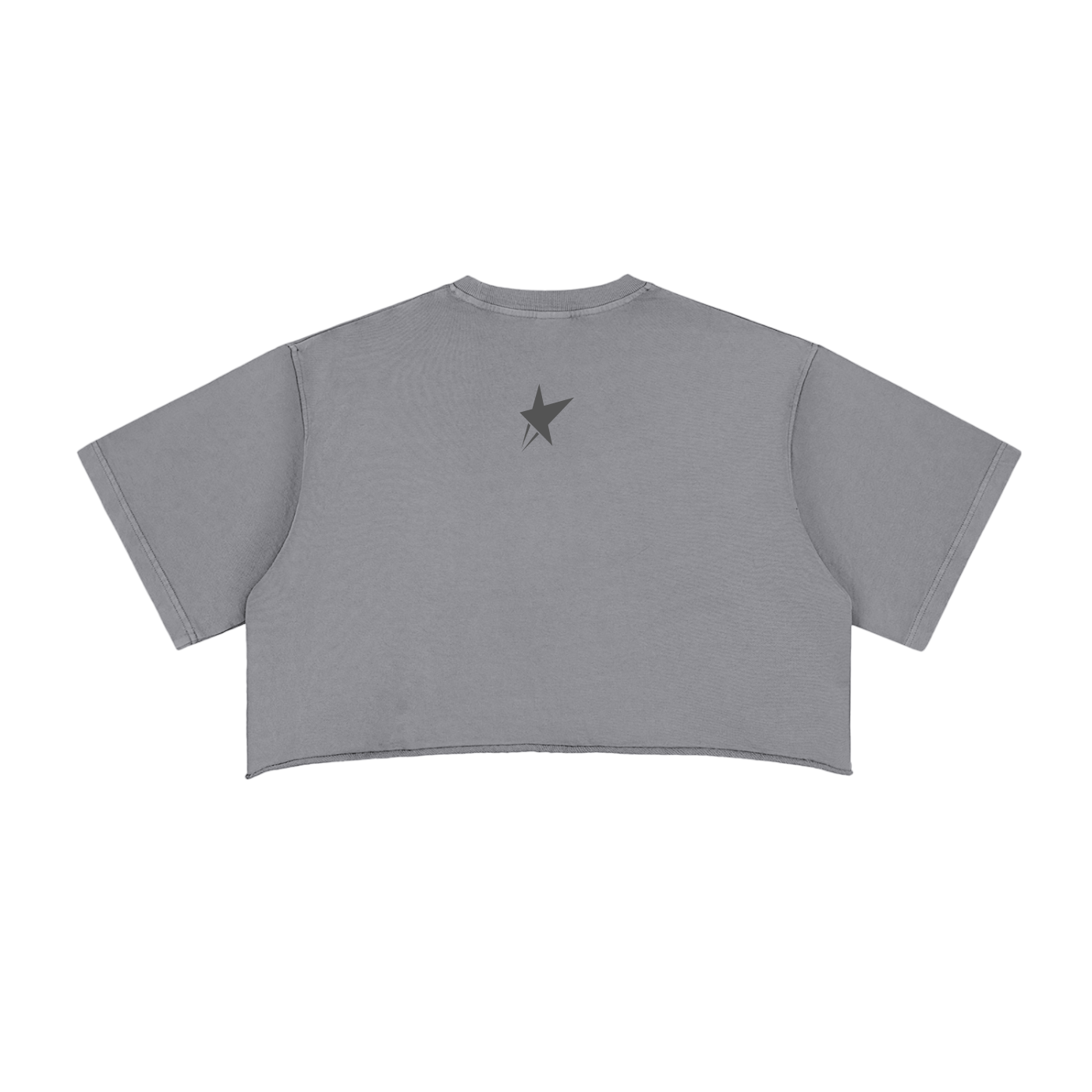 Snow Washed Raw Edge Crop Top