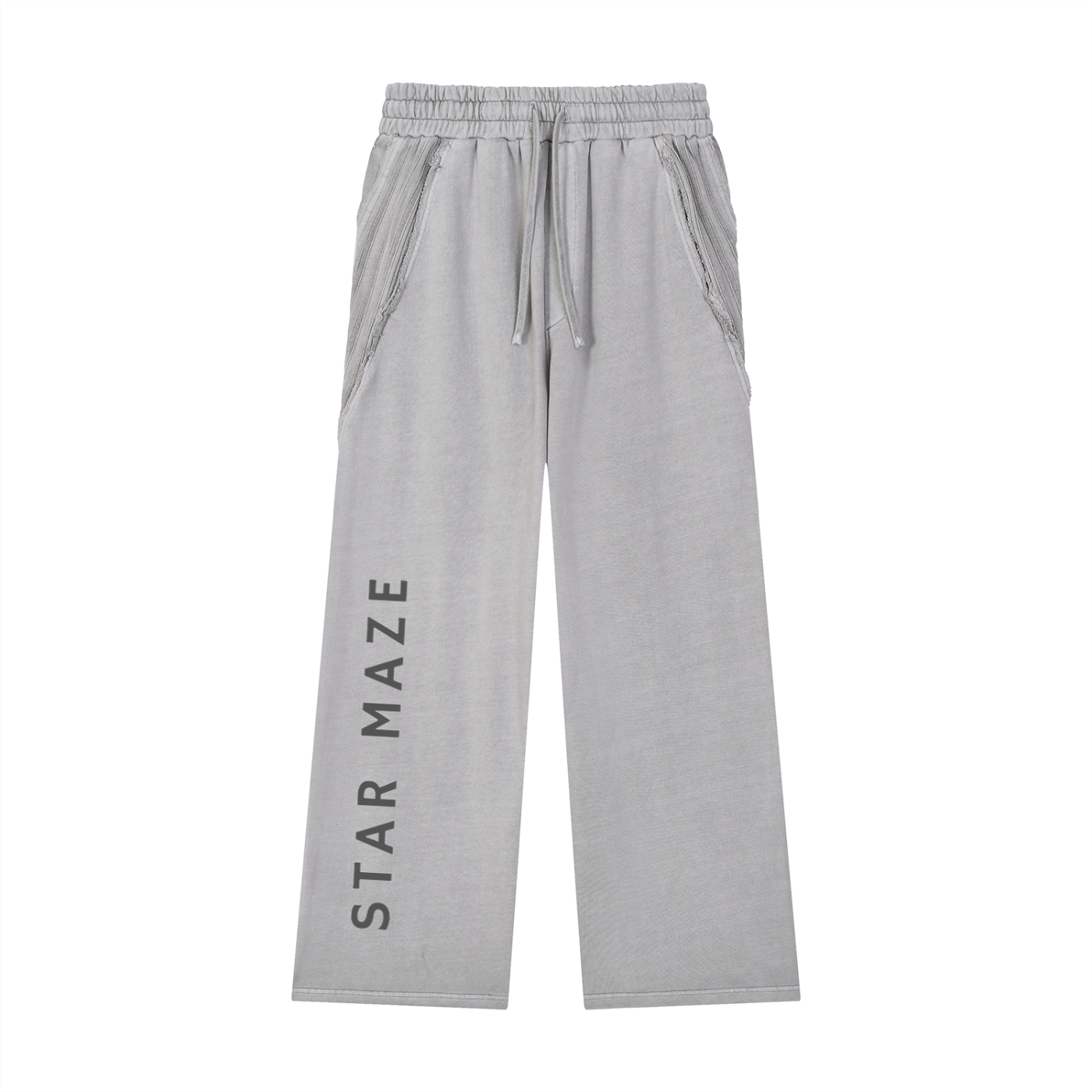 Snow Washed Tape Raw Edge Sweatpants