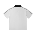 Contrast Collar Short-Sleeve Polo Shirt