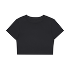 Fitted Crop Cotton T-Shirt