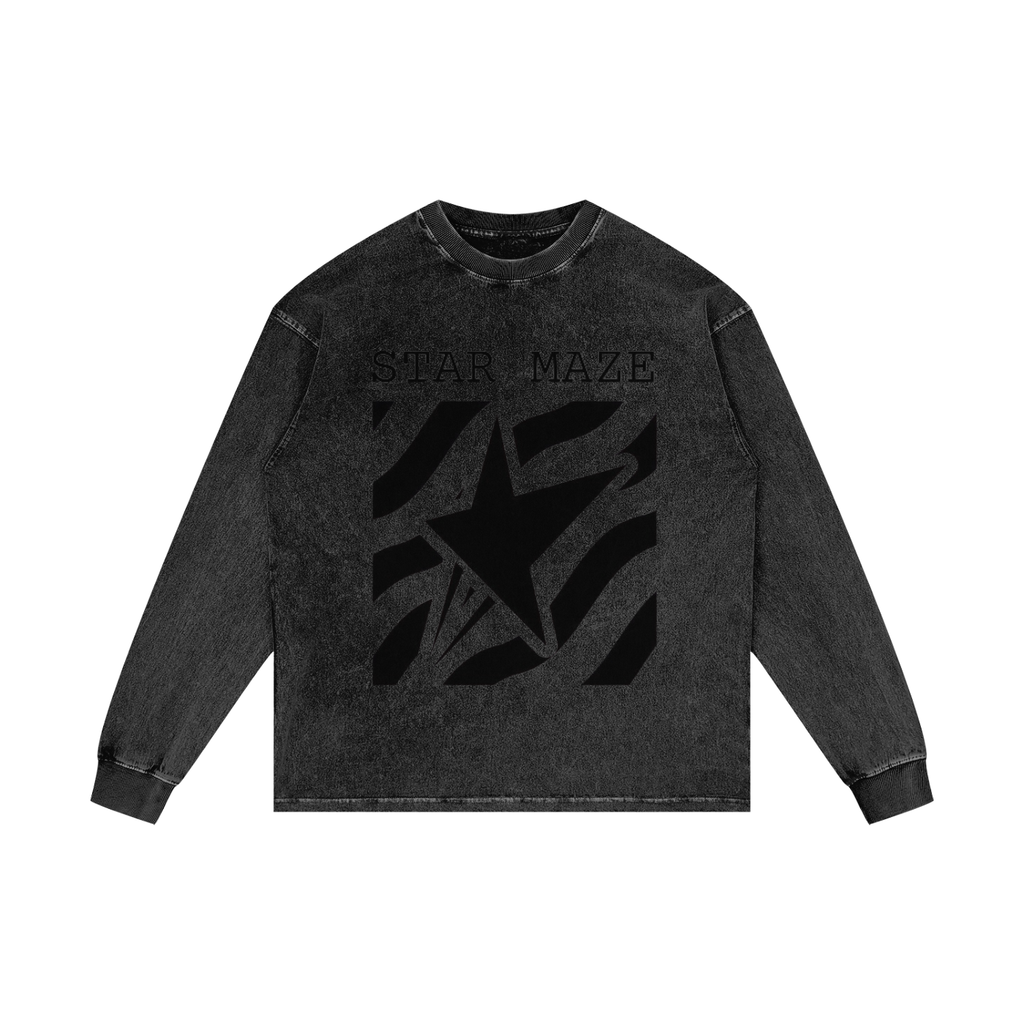 Acid Wash Oversize Long Sleeve T-Shirt