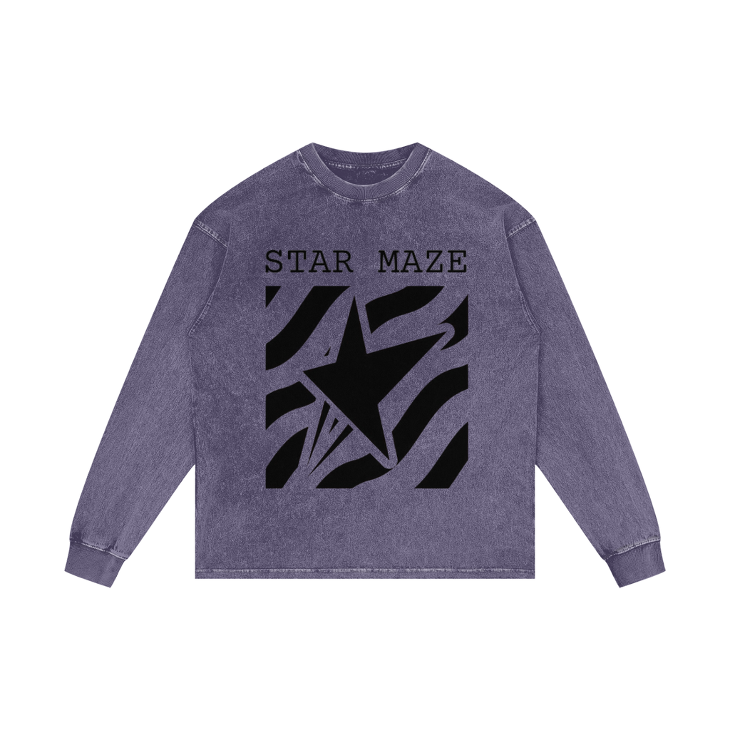 Acid Wash Oversize Long Sleeve T-Shirt