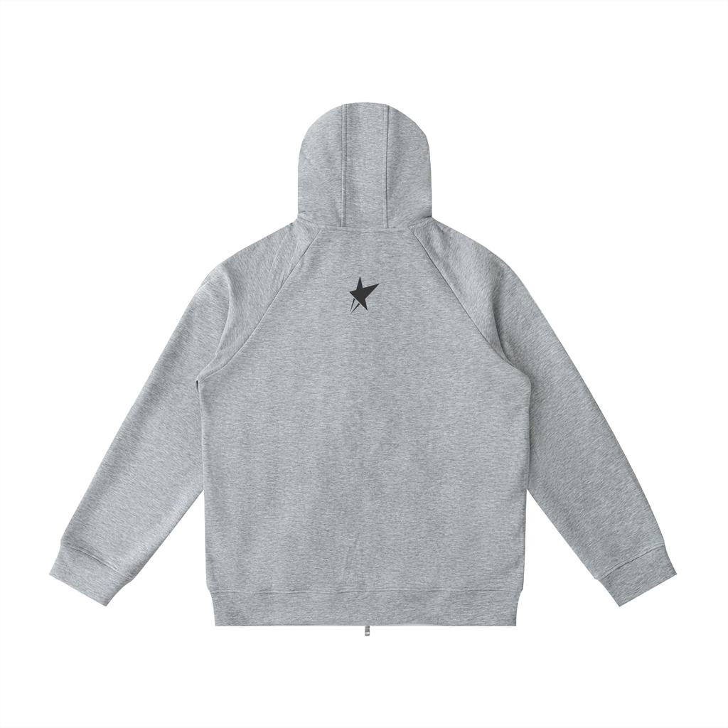 Heavyweight Raglan Sleeve Zip Hoodie