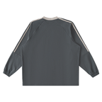 Color-Block V-Neck Long-Sleeve T-Shirt