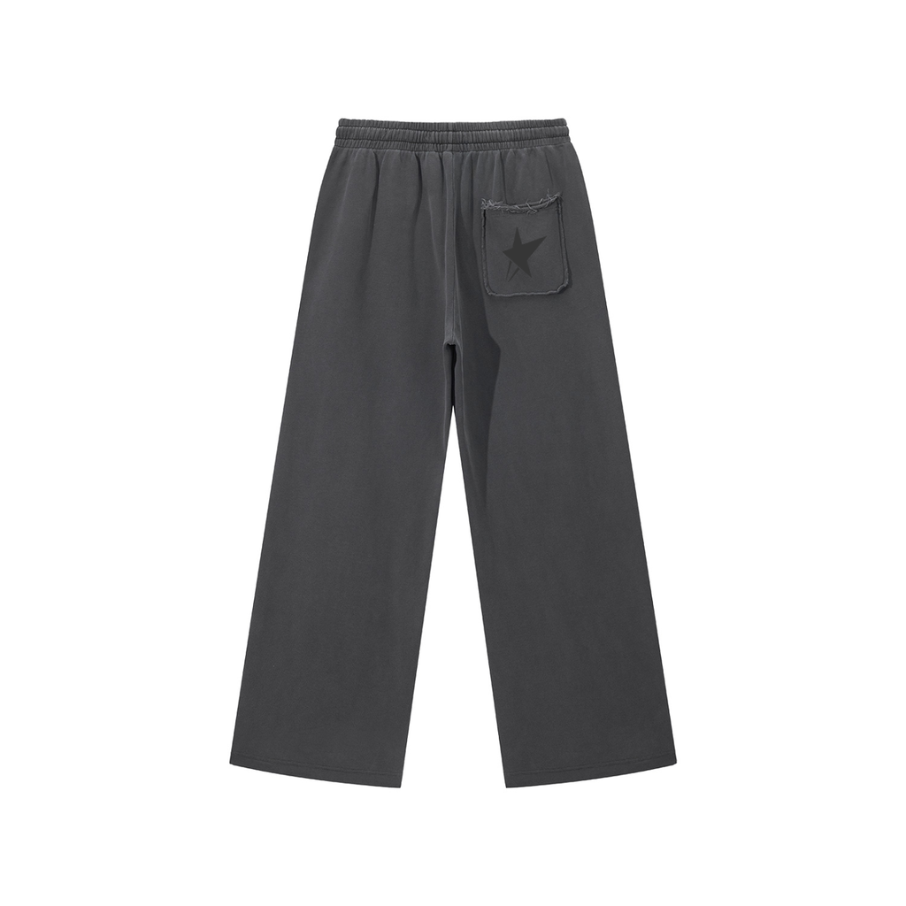 Snow Washed Raw Edge Sweatpants