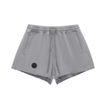 Snow Washed Raw Edge Drawstring Shorts