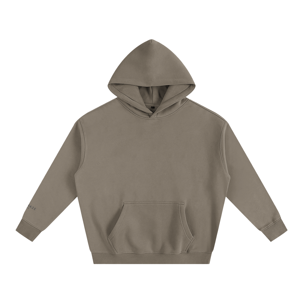 " signature " Oversize Fleeced Hoodie