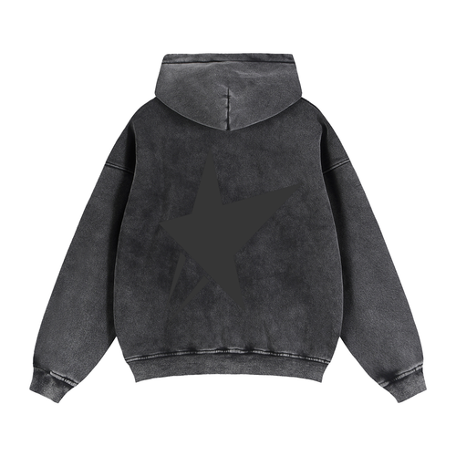 " Big Star " Full-Zip Boxy Fleece Hoodie