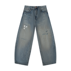 Men's Distressed Barrel Leg Jeans