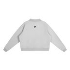 Essential Fleece Mock-Neck Crew Sweatshirt