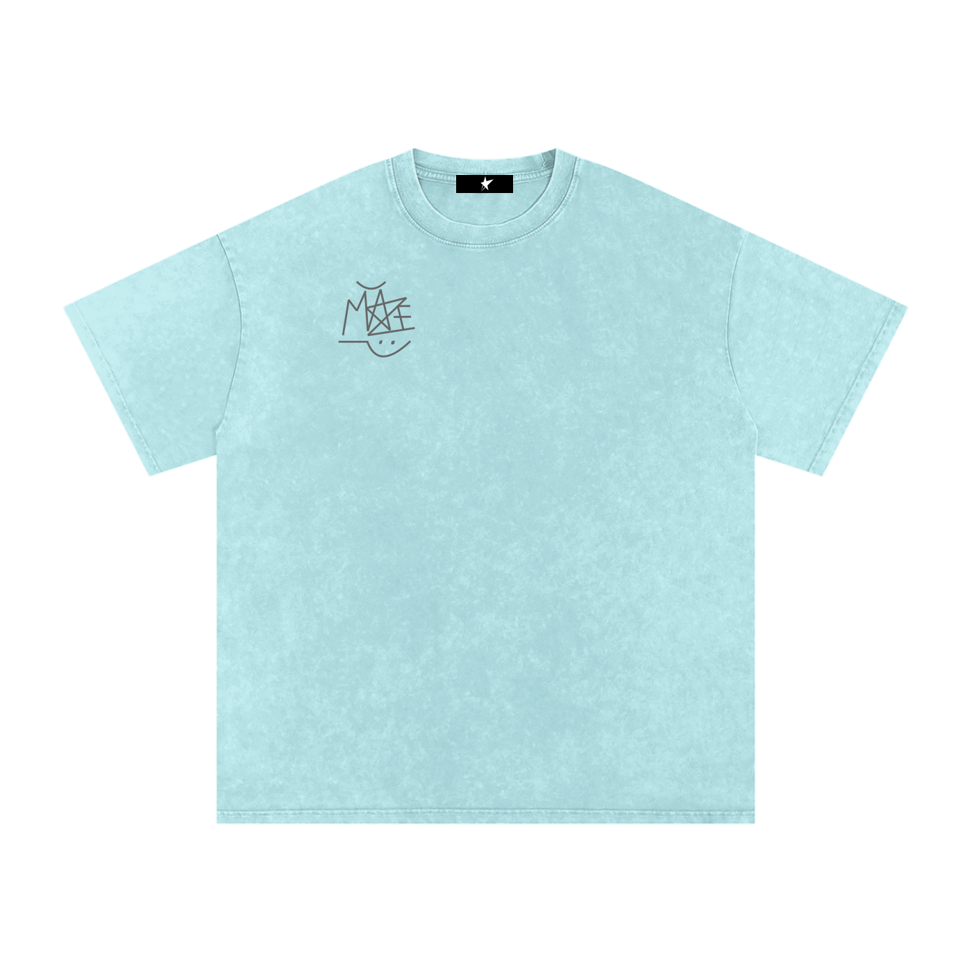 " Graffiti Tag " Snow Washed Oversized Cotton T-Shirt