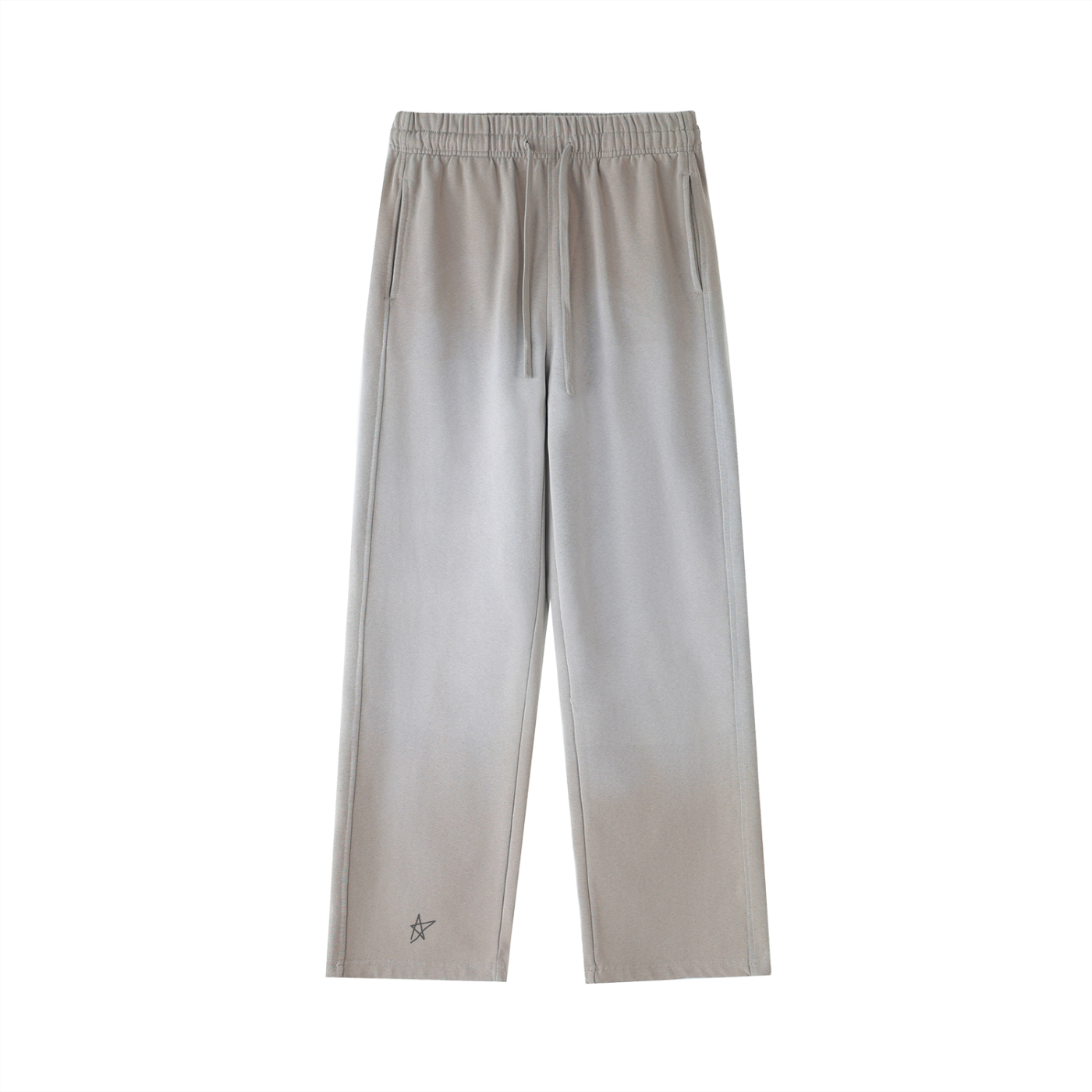 Vintage Washed Gradient Straight-Leg Sweatpants