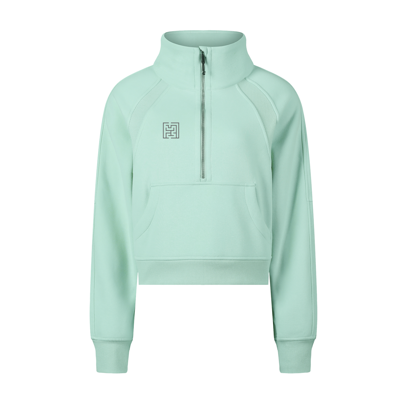 Cropped Half-Zip Sweatshirt