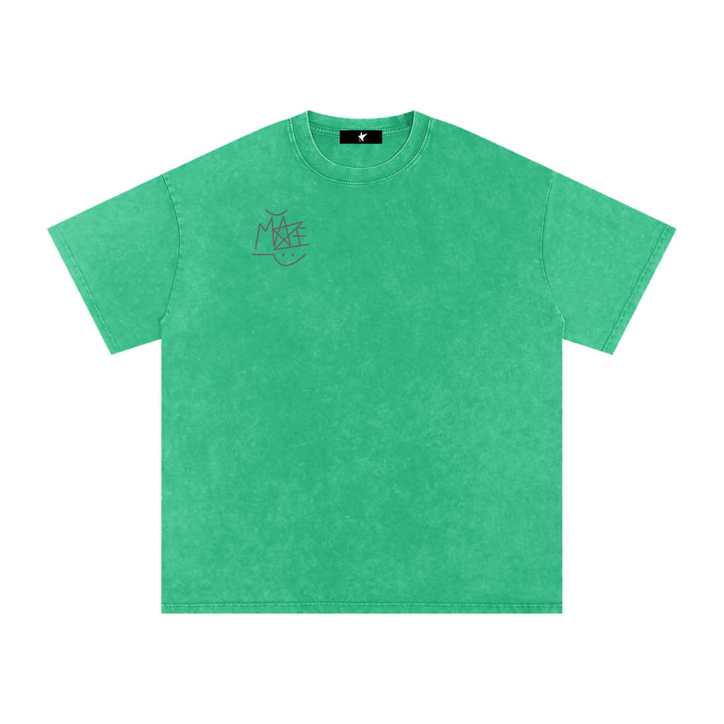 " Graffiti Tag " Snow Washed Oversized Cotton T-Shirt