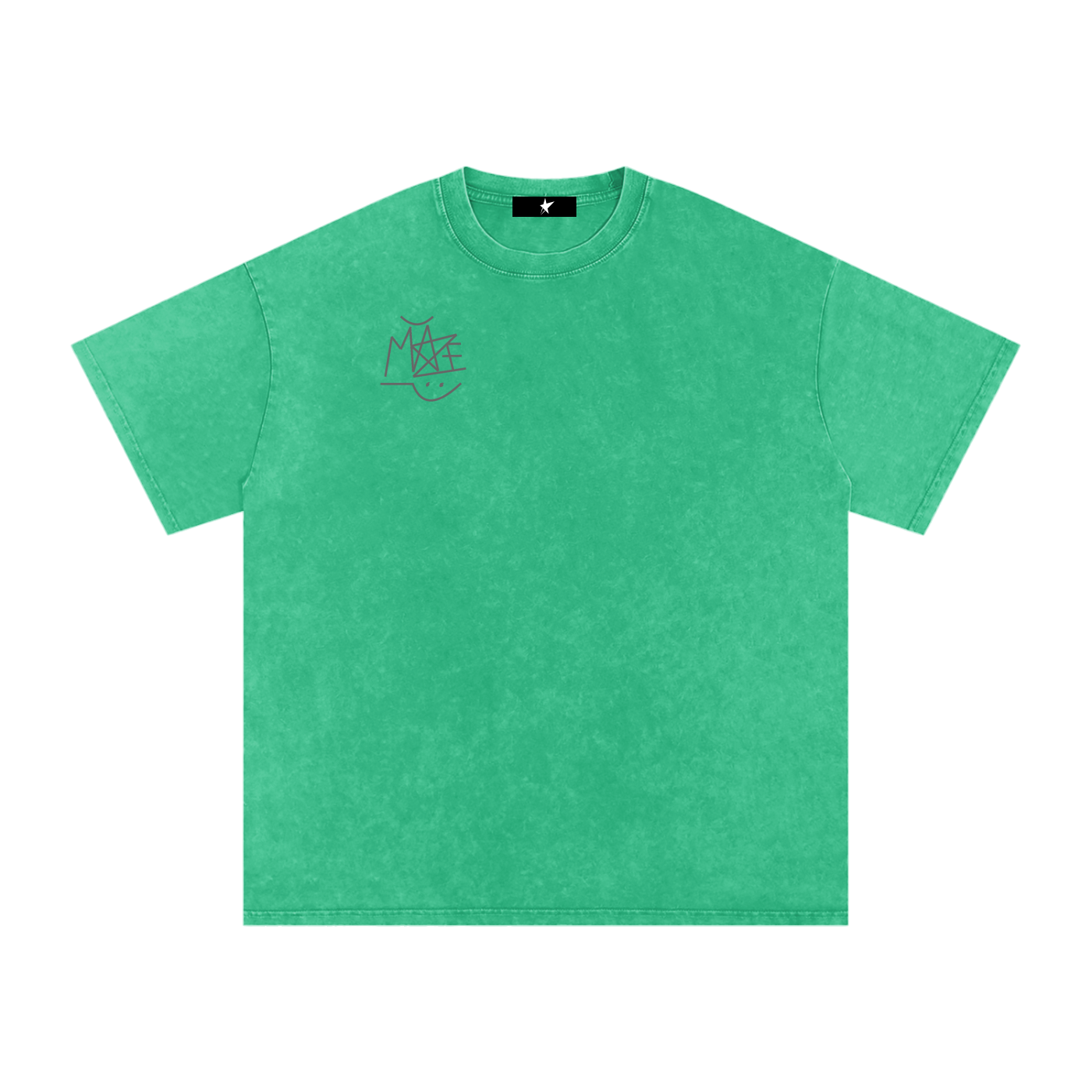 " Graffiti Tag " Snow Washed Oversized Cotton T-Shirt