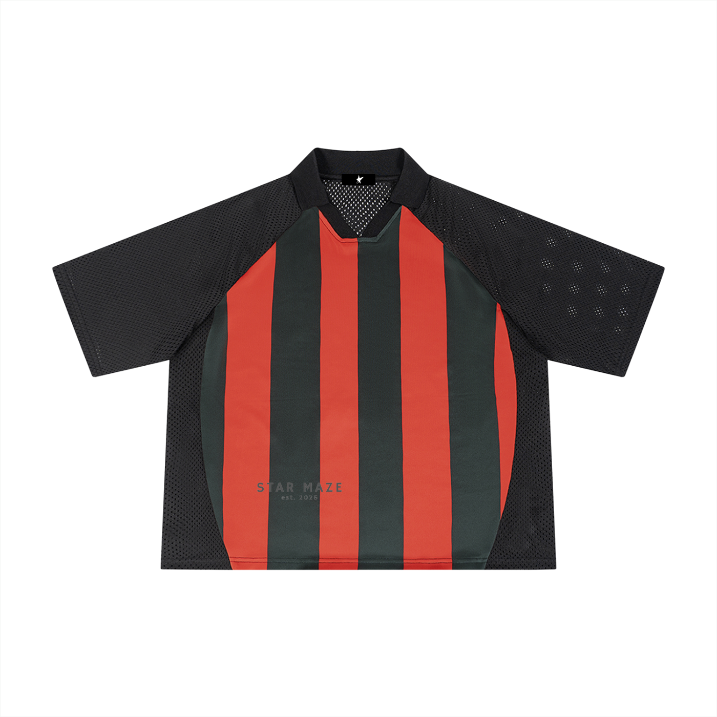 Unisex Striped Mesh Boxy Soccer Jersey