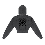 Vintage Washed Cropped Fleece Hoodie