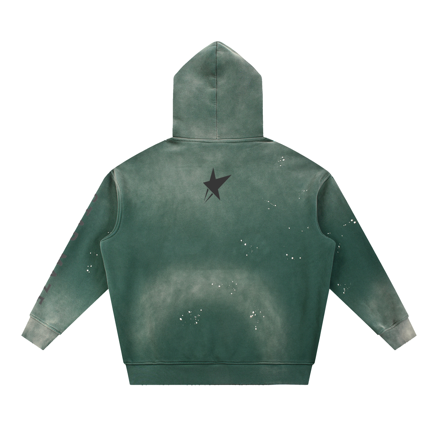 Vintage Washed Frayed Fleece Hoodie