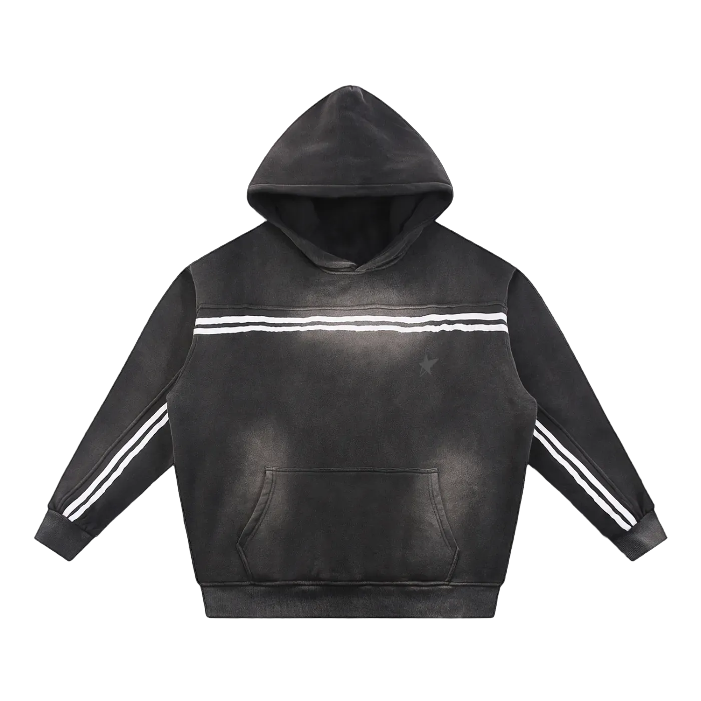 Sun Fade Contrast Tape Fleece Hoodie
