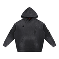 Vintage Washed Frayed Fleece Hoodie