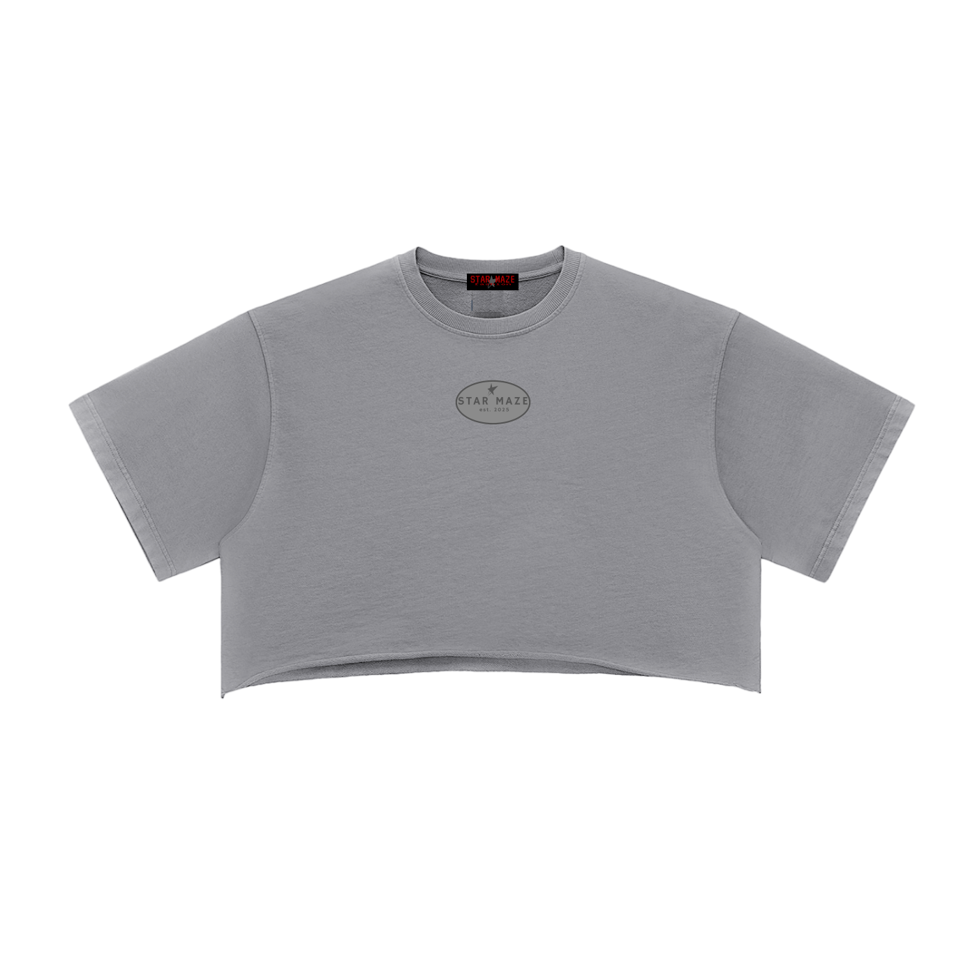 Snow Washed Raw Edge Crop Top