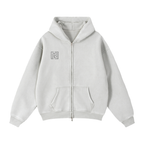 " Big Star " Full-Zip Boxy Fleece Hoodie