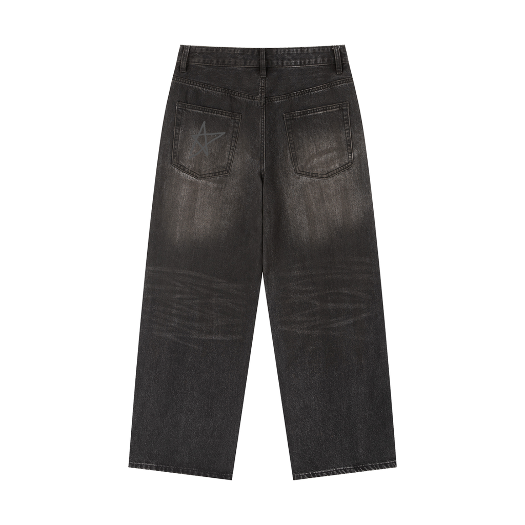 Vintage Wash Heavyweight Denim Jeans