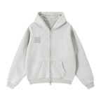 Zip-Through Boxy Fleece Hoodie