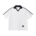 Contrast Collar Striped Soccer Jersey